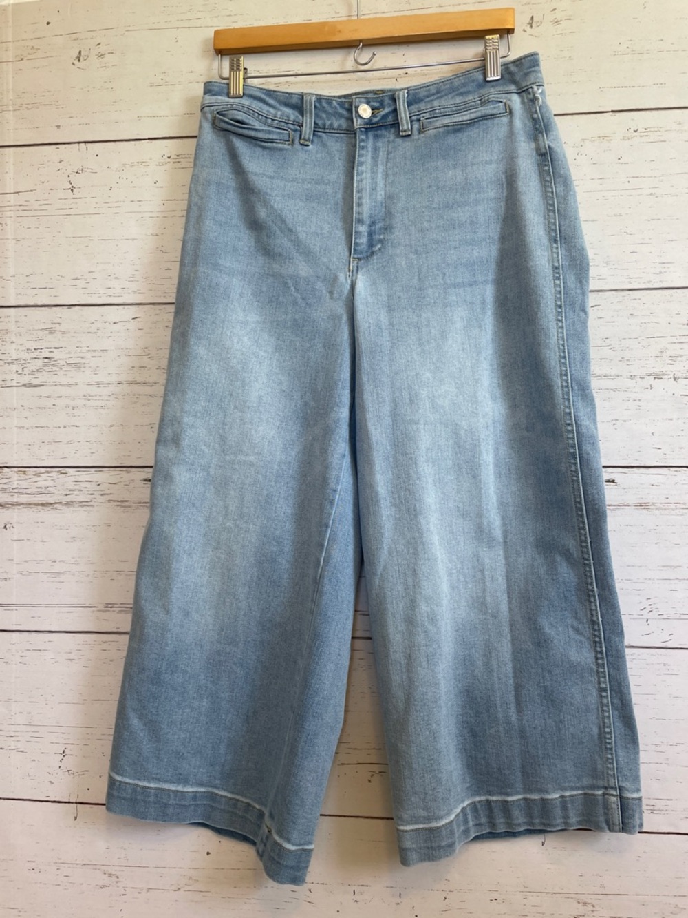 OAT New York High Rise Wide Leg Cropped Jeans, size 8/29
